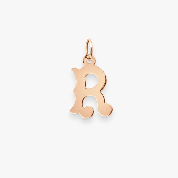 Pendentif Vanrycke Paris Lettrine R Or rose 18k