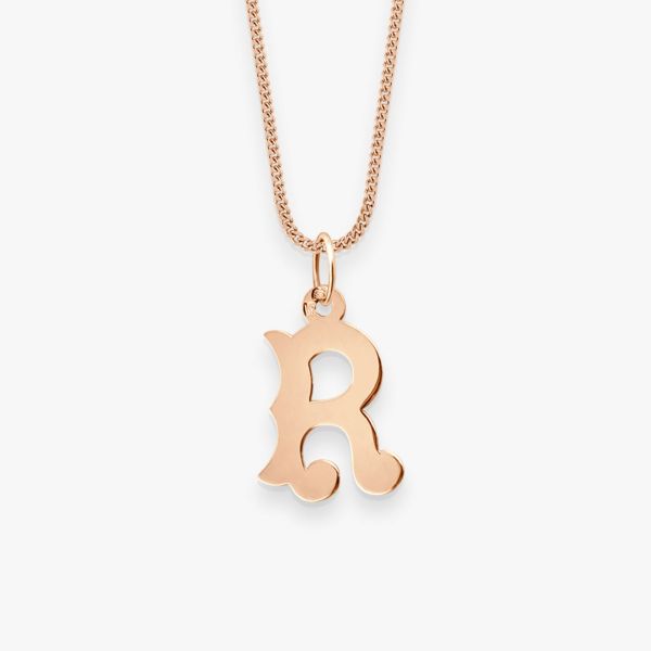 Pendentif Vanrycke Paris Lettrine R Or rose 18k