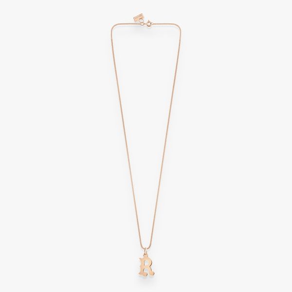 Pendentif Vanrycke Paris Lettrine R Or rose 18k