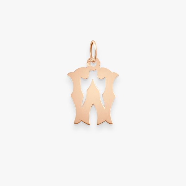 Pendentif Vanrycke Paris Lettrine W Or rose 18k
