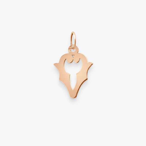 Pendentif Vanrycke Paris Lettrine V Or rose 18k