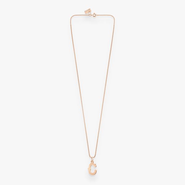 Pendentif Vanrycke Paris Lettrine C Or rose 18k