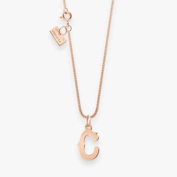 Pendentif Vanrycke Paris Lettrine C Or rose 18k