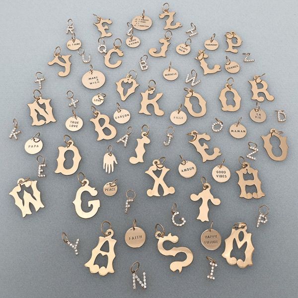 Pendentif Vanrycke Paris Lettrine C Or rose 18k
