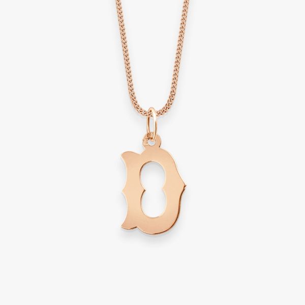 Pendentif Vanrycke Paris Lettrine D Or rose 18k