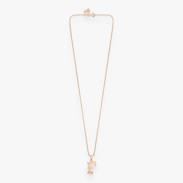 Pendentif Vanrycke Paris Lettrine F Or rose 18k