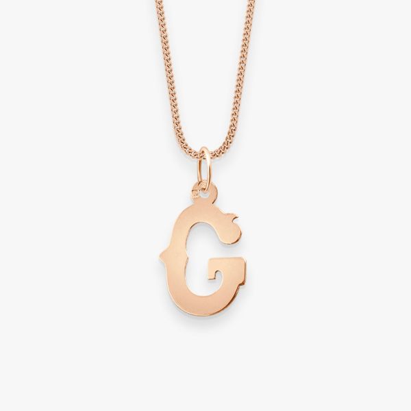 Pendentif Vanrycke Paris Lettrine G Or rose 18k