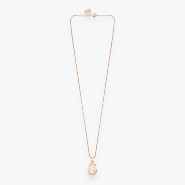 Pendentif Vanrycke Paris Lettrine G Or rose 18k