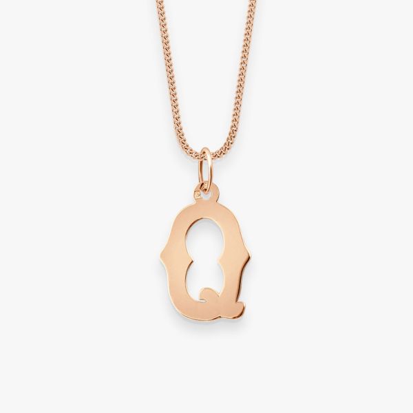Pendentif Vanrycke Paris Lettrine Q Or rose 18k