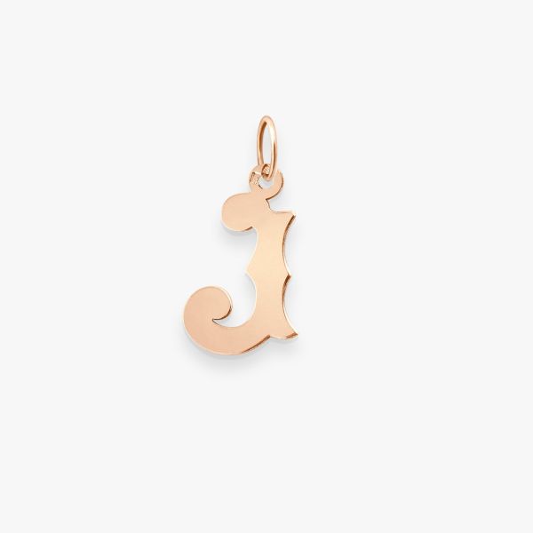 Pendentif Vanrycke Paris Lettrine J Or rose 18k