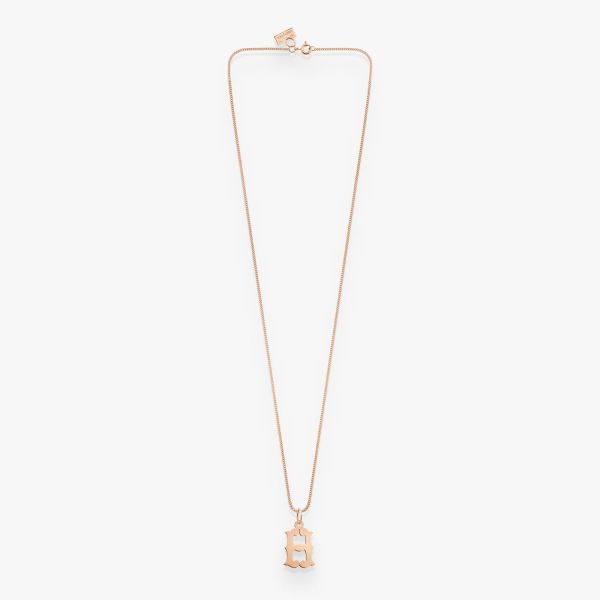Pendentif Vanrycke Paris Lettrine H Or rose 18k