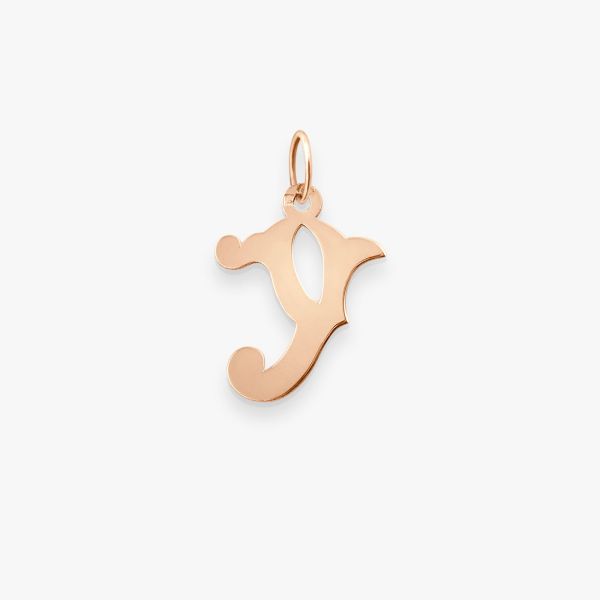 Pendentif Vanrycke Paris Lettrine Y Or rose 18k