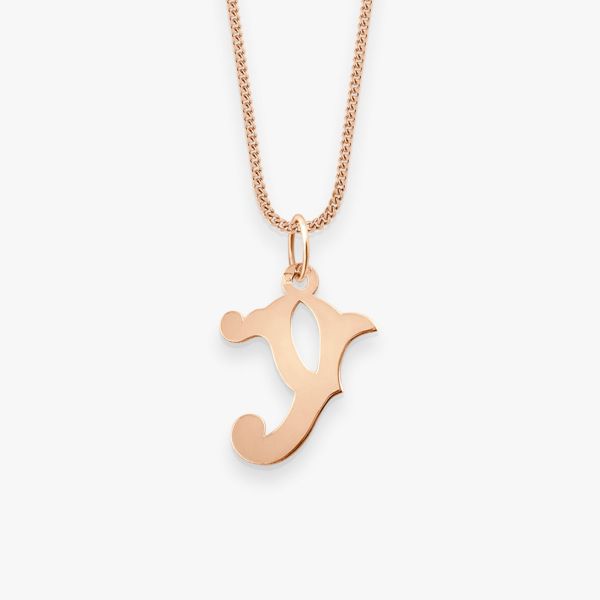 Pendentif Vanrycke Paris Lettrine Y Or rose 18k