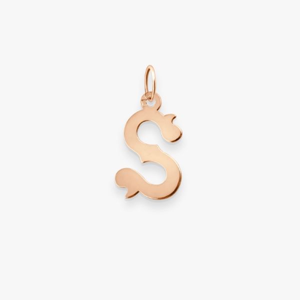Pendentif Vanrycke Paris Lettrine S Or rose 18k