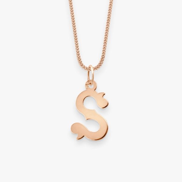 Pendentif Vanrycke Paris Lettrine S Or rose 18k