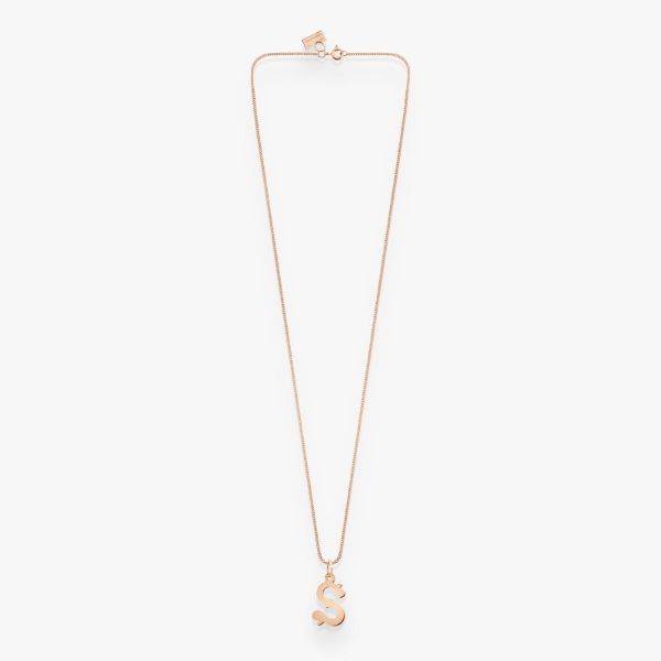 Pendentif Vanrycke Paris Lettrine S Or rose 18k