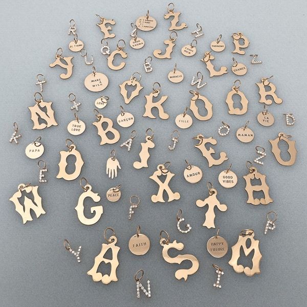Pendentif Vanrycke Paris Lettrine S Or rose 18k