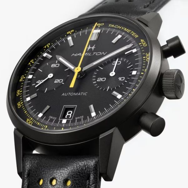 Montre Hamilton American Classic Intra-Matic Auto Chrono Jaune