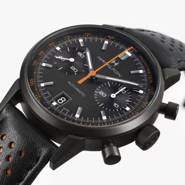 Montre Hamilton American Classic Intra-Matic Auto Chrono Orange
