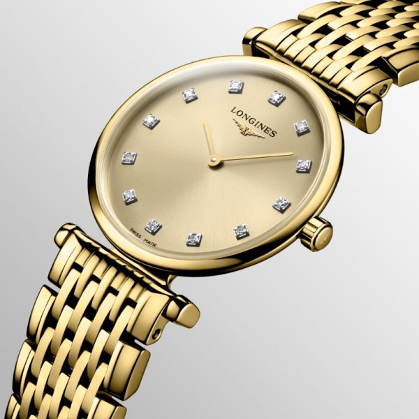 La Grande Classique De Longines Cadran Nacre bleue Bracelet Acier