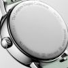 Longines Elegant Collection Moonphase Cadran Blanc mat Bracelet cuir