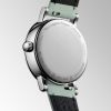 Longines Elegant Collection Moonphase Cadran Blanc mat Bracelet cuir
