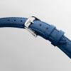 Longines Elegant Collection Moonphase Cadran Blanc mat Bracelet cuir