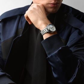 Longines Master Collection Chrono Moonphase Cadran Argenté Bracelet Acier