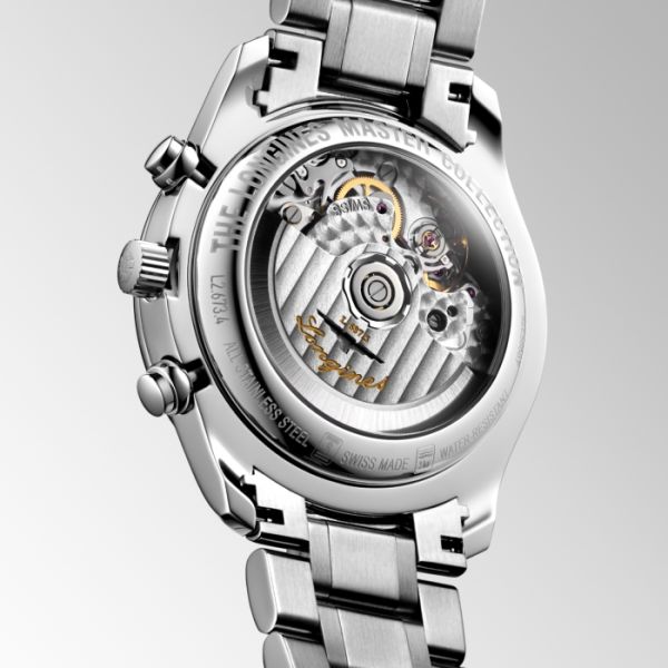 Longines Master Collection Chrono Moonphase Cadran Argenté Bracelet Acier