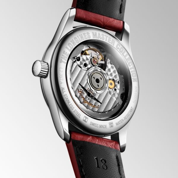Longines Master Collection Cadran Argenté Bracelet Alligator