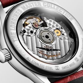 Longines Master Collection Cadran Argenté Bracelet Bracelet Alligator