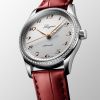 Longines Master Collection Cadran Argenté Bracelet Bracelet Alligator