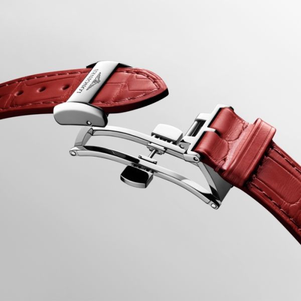 Longines Master Collection Cadran Argenté Bracelet Bracelet Alligator