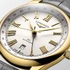 Longines Master Collection GMT Cadran Argenté Bracelet Alligator