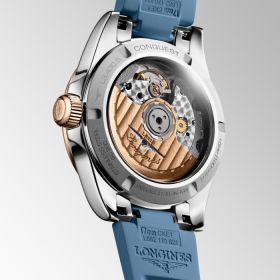 Conquest Cadran Bleu soleillé Bracelet Bracelet caoutchouc