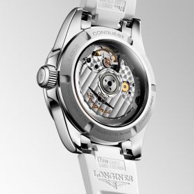 Conquest Cadran Nacre blanche Bracelet Bracelet caoutchouc