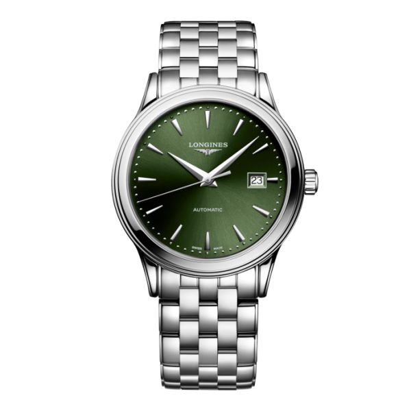 Montre Longines Flagship Cadran Vert soleillé Bracelet Acier