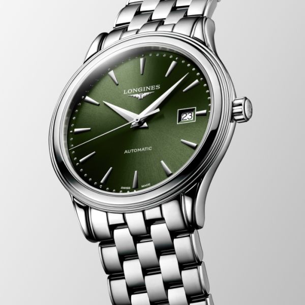 Montre Longines Flagship Cadran Vert soleillé Bracelet Acier