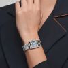 Montre Mini Dolcevita Cadran Argenté "flinqué" Bracelet Acier