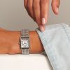 Montre Mini Dolcevita Cadran Argenté "flinqué" Bracelet Acier