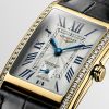 Montre Longines Dolcevita Cadran Argenté "flinqué" Bracelet Alligator