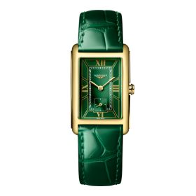 Montre Longines Dolcevita Cadran Vert Bracelet Alligator
