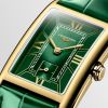 Montre Longines Dolcevita Cadran Vert Bracelet Alligator
