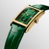 Montre Longines Dolcevita Cadran Vert Bracelet Alligator