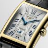 Montre Longines Dolcevita Cadran Argenté "flinqué" Bracelet Alligator