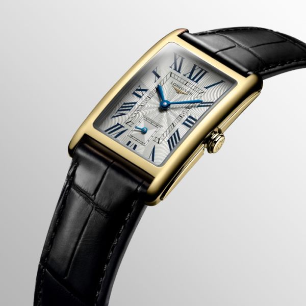 Montre Longines Dolcevita Cadran Argenté "flinqué" Bracelet Alligator
