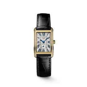 Montre Longines Dolcevita Cadran Argenté "flinqué" Bracelet Alligator