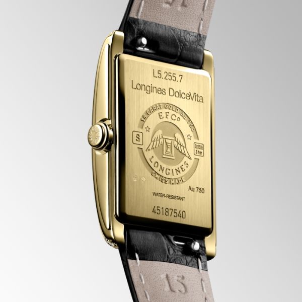 Montre Longines Dolcevita Cadran Argenté "flinqué" Bracelet Alligator