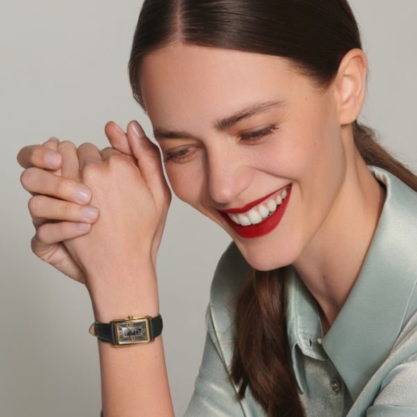 Montre Longines Dolcevita Cadran Anthracite Bracelet Alligator