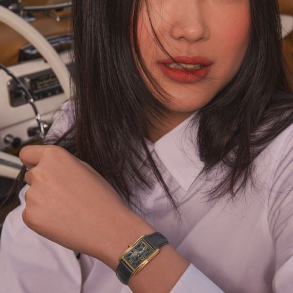 Montre Longines Dolcevita Cadran Anthracite Bracelet Alligator